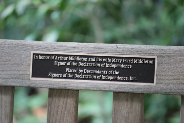 Plaque honoring Arthur and Mary Middleton